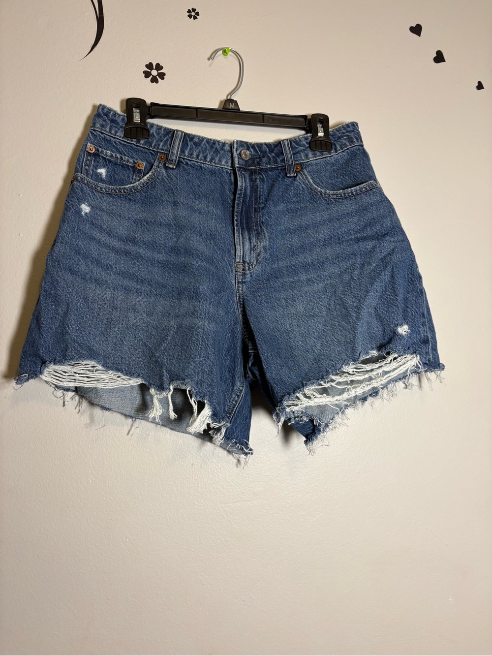 Abercrombie & Fitch Distressed Blue Denim Cutoff Shorts